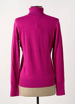 Pull col roulé stretch manches longues rose ZILCH femme
