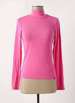 Sous-pull stretch manches longues rose clair SCOTCH & SODA femme