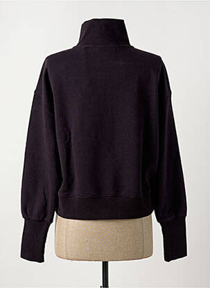 Sweat-shirt stretch manches longues noir SCOTCH & SODA femme