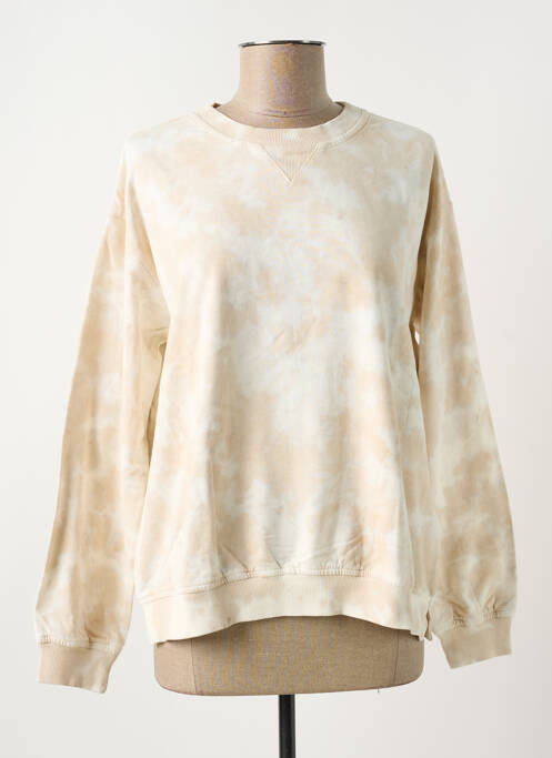 Sweat-shirt coupe over-size manches longues beige YERSE femme