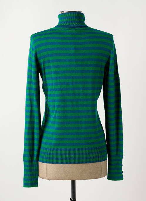 Pull col roulé coupe ajustée manches longues vert ZILCH femme