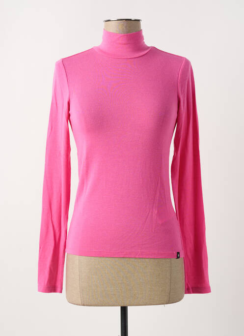 Sous-pull stretch manches longues rose clair SCOTCH & SODA femme