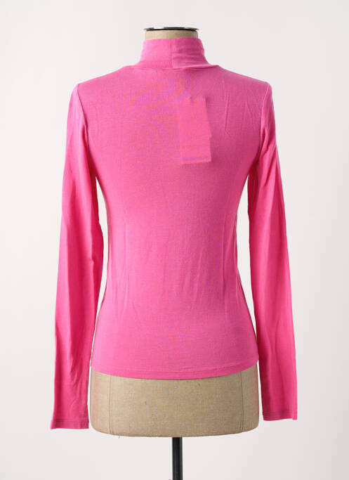 Sous-pull stretch manches longues rose clair SCOTCH & SODA femme