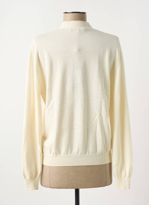Gilet manches longues resserrée sur le bas beige JARDIN PRIVÉ femme