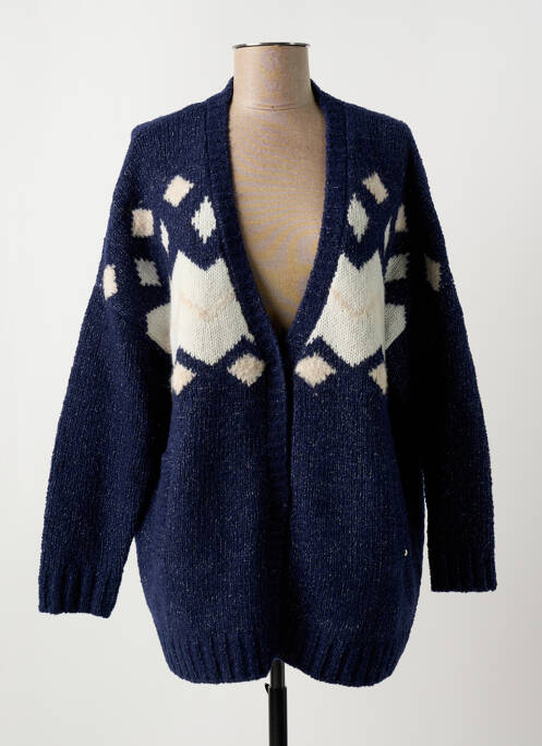 Gilet manches longues bleu YERSE pour femme