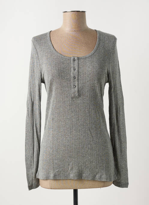 T-shirt gris INDI & COLD pour femme