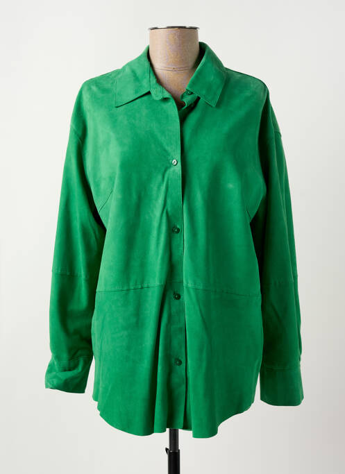 Veste en cuir vert OAKWOOD pour femme