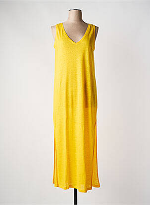 Robe longue sans manche sans manche jaune NOTSHY femme