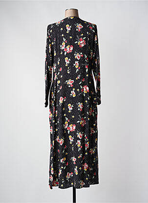 Robe longue manches longues manches longues noir YERSE femme