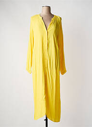 Robe longue manches longues manches longues jaune YAYA femme