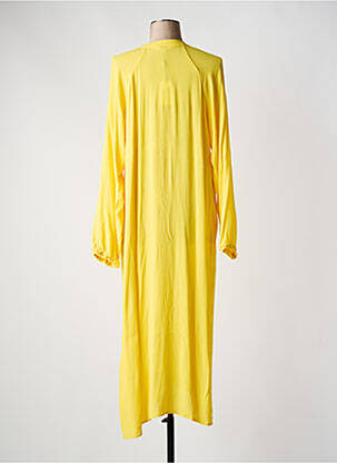 Robe longue manches longues manches longues jaune YAYA femme