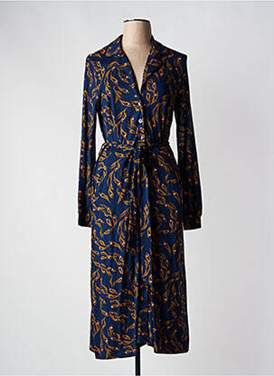 Robe longue manches longues manches longues bleu ZILCH femme