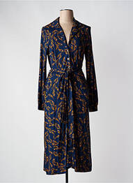 Robe longue manches longues manches longues bleu ZILCH femme