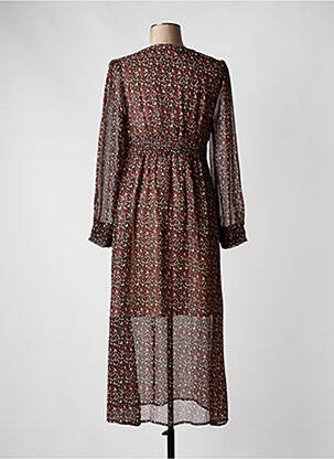 Robe longue manches longues manches longues rouge AN' GE femme