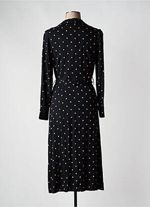 Robe mi-longue manches longues manches longues noir ZILCH femme