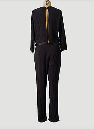 Combi-pantalon tissage crêpe manches longues noir IDANO femme