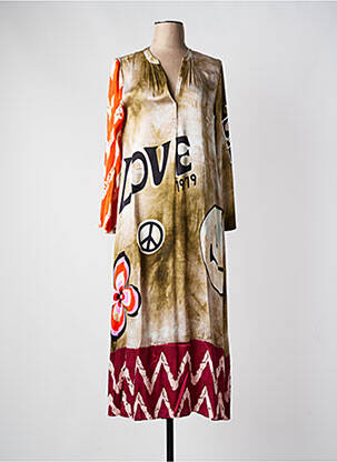 Robe longue beige GRACE pour femme