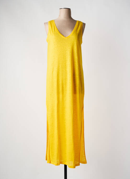 Robe longue sans manche sans manche jaune NOTSHY femme