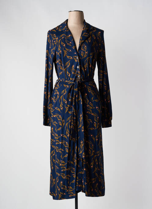 Robe longue manches longues manches longues bleu ZILCH femme