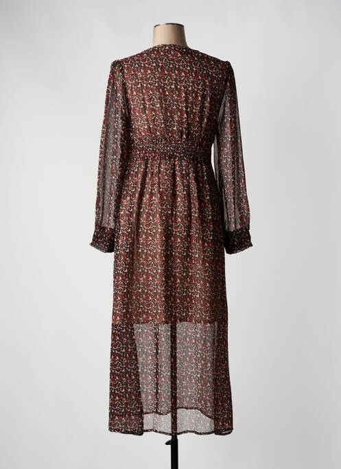 Robe longue manches longues manches longues rouge AN' GE femme