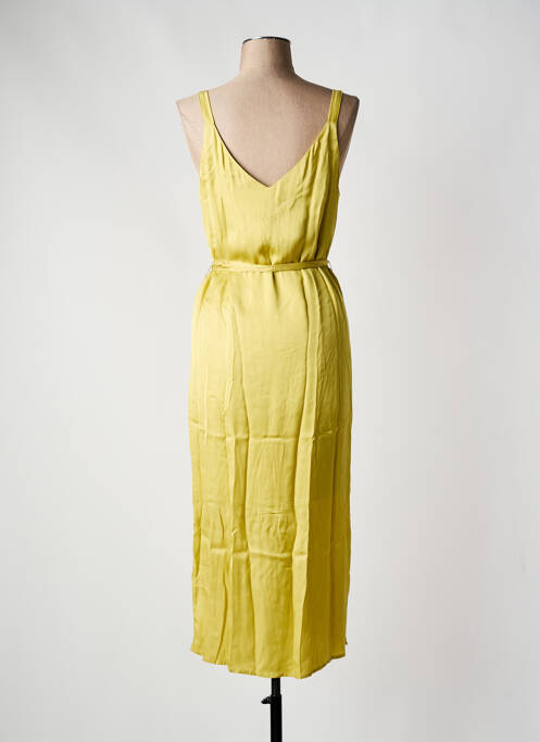 Robe longue coupe fluide fines bretelles vert YAYA femme