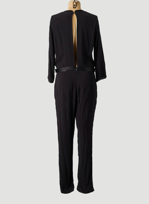 Combi-pantalon tissage crêpe manches longues noir IDANO femme