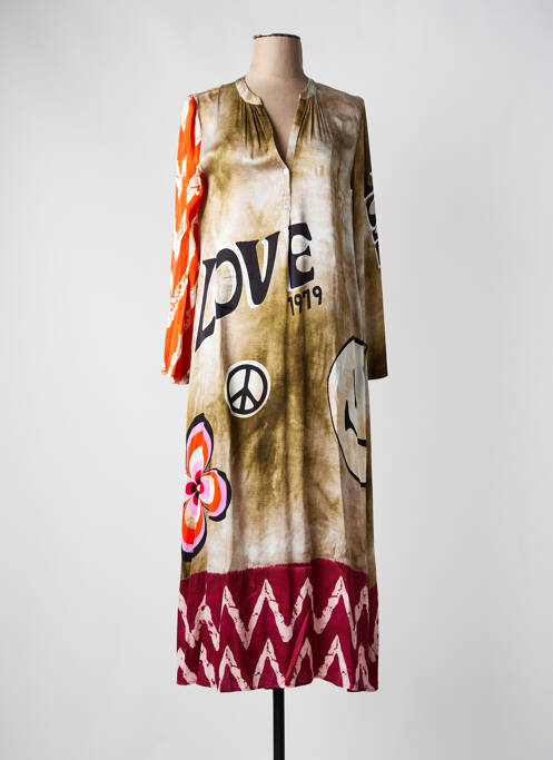 Robe longue beige GRACE pour femme