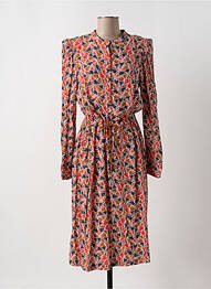 Robe mi-longue coupe fluide manches longues rouge LA PETITE ETOILE femme