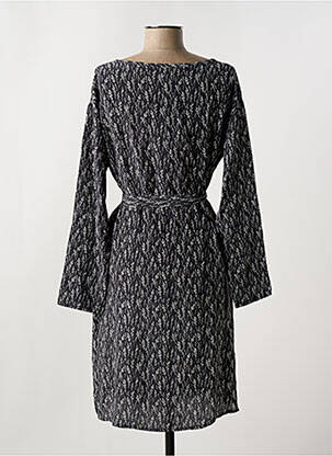Robe mi-longue coupe fluide manches longues noir HARTFORD femme