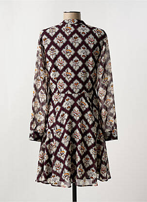 Robe courte coupe fluide manches longues rouge SCOTCH & SODA femme