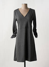 Robe mi-longue manches longues manches longues gris CREAM femme