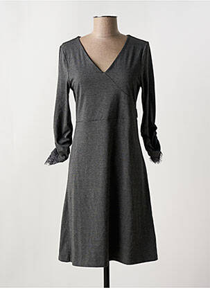 Robe mi-longue manches longues manches longues gris CREAM femme