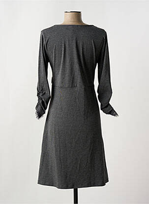 Robe mi-longue manches longues manches longues gris CREAM femme