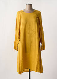 Robe mi-longue manches longues manches longues jaune AMERICAN VINTAGE femme