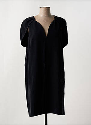 Robe courte manches courtes manches courtes noir IDANO femme