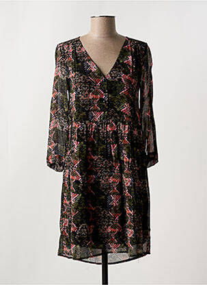 Robe courte coupe fluide manches longues noir LA PETITE ETOILE femme