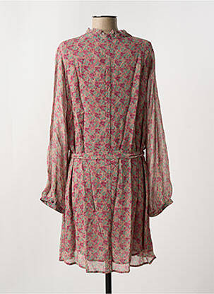 Robe courte manches longues manches longues rose INDI & COLD femme