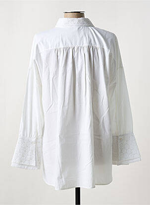 Tunique manches longues col chemisier blanc HANA SAN femme