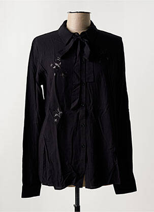 Chemisier coupe cintrée manches longues noir LUI JO femme