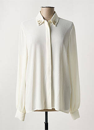 Chemisier tissage crêpe manches longues beige LUI JO femme