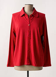 Chemisier coupe cintrée manches longues rouge ZILCH femme