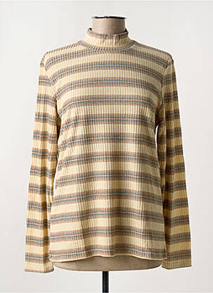 Sous-pull tissage côtelé manches longues beige CREAM femme