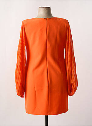 Robe courte fermeture zippée au dos manches longues orange KOCCA femme