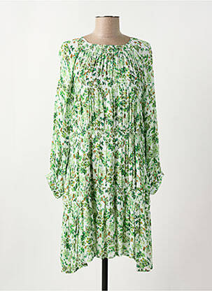 Robe courte manches longues manches longues vert INDI & COLD femme