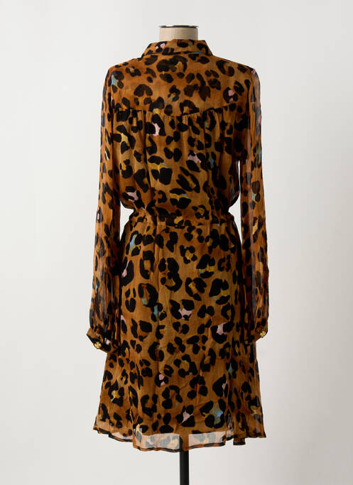 Robe mi-longue manches longues manches longues jaune FABIENNE CHAPOT femme