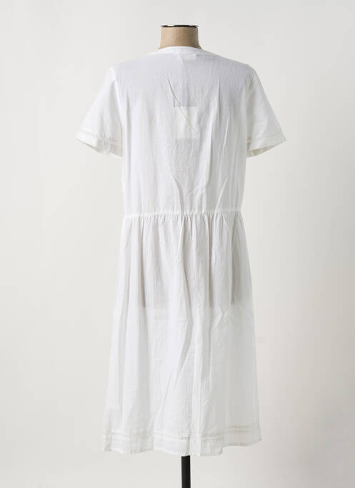Robe mi-longue coupe évasée manches courtes blanc HARRIS WILSON femme