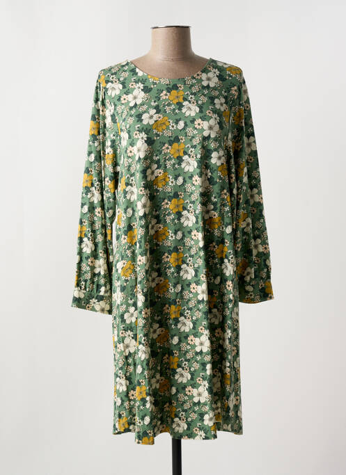Robe courte manches longues manches longues vert INDI & COLD femme