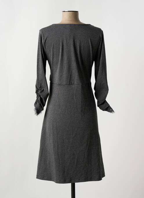 Robe mi-longue manches longues manches longues gris CREAM femme