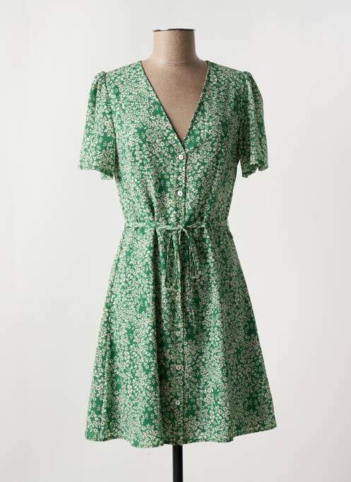 Robe courte manches courtes manches courtes vert FREEMAN T.PORTER femme