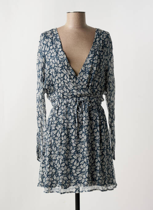 Robe courte manches longues manches longues vert AMERICAN VINTAGE femme